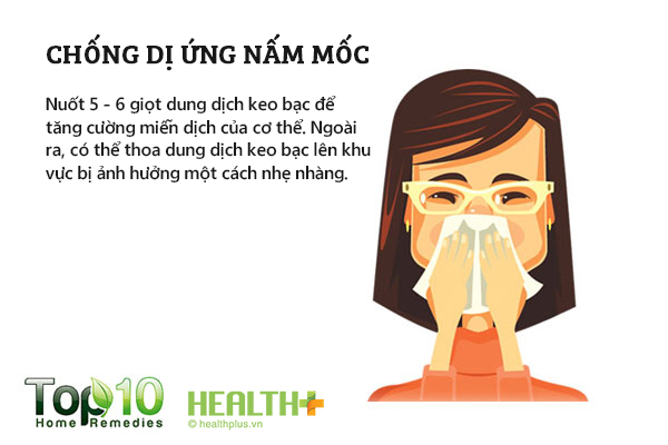 Cách dùng keo bạc để chống dị ứng nấm mốc