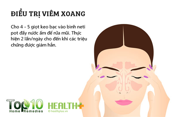 Cách dùng keo bạc điều trị viêm xoang